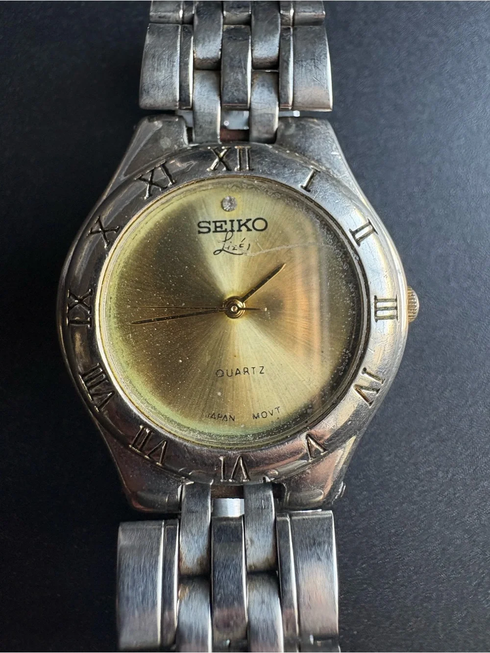 Seiko Men’s Stainless Steel Silver and Gold Two-Tone Wristwatch